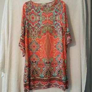 R Range Coral Paisley Dress